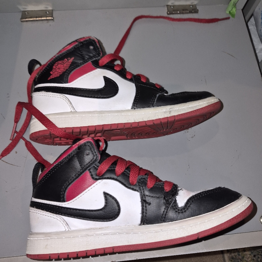 Nike Air Jordan Black and Red Sneakers